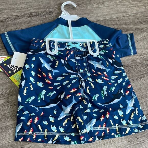 Mick Mack Boys Swim Rash Guard Set . NEW - Picture 2 of 3